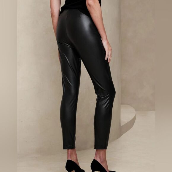Banana Republic Factory Vegan Leather Legging, Black, Size Small, NWT - Picture 3 of 10